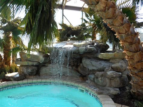The Waterfall In Our New Tropical Indoor Pool At The Comfort Inn