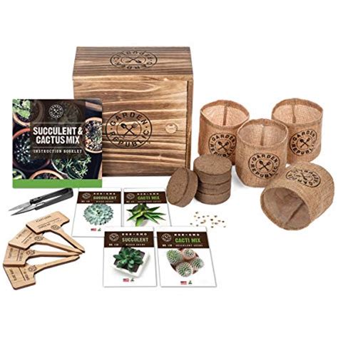 Terrariums are back…and they come in many shapes and sizes. Cactus Succulent Seed Starter Kit - Indoor Garden Grow ...