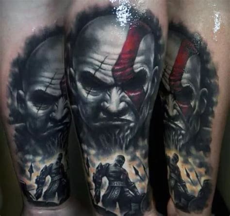 30 Conceptions De Tatouage De Kratos Pour Les Hommes God Of War Ink Ideas