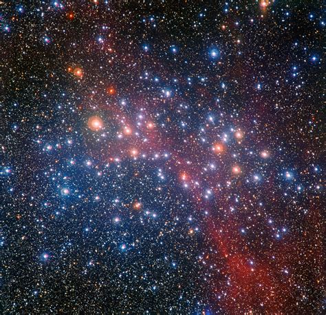Star Cluster Ngc 3532 A Colorful Gathering Of Middle Aged Stars