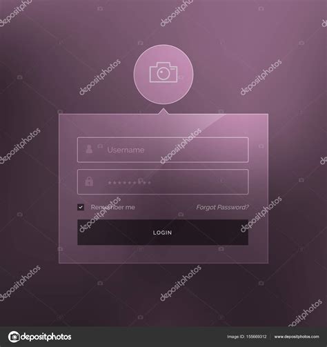 Minimal Login Form Template Design Vector Stock Vector Image By