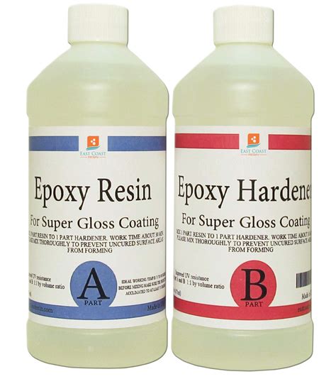 Epoxy Resin Crystal Clear 16 Oz Kit For Super Gloss Coating And