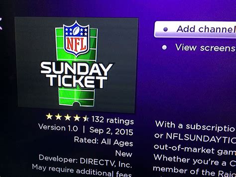 Watching nfl games out of market is easy. DirecTV's NFL Sunday Ticket now streaming on Roku players ...