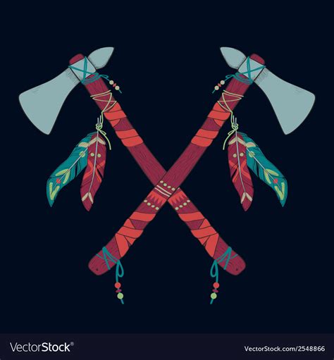 Native American Indian Tomahawks Royalty Free Vector Image