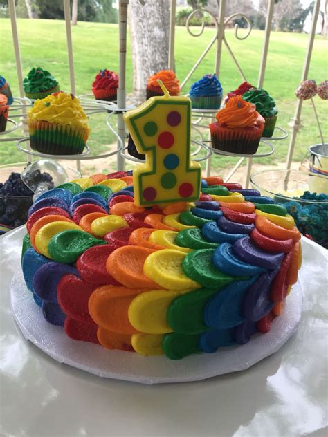 Youtube Rainbow Smash Cakes Rainbow First Birthday Rainbow Birthday