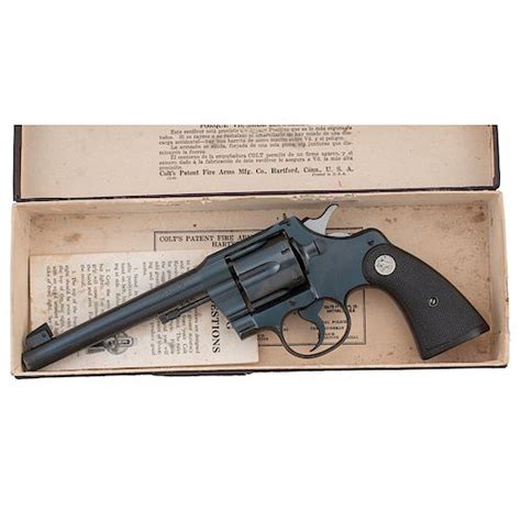 Colt Officers Model Heavy Barrel Target Revolver Sold At Auction On
