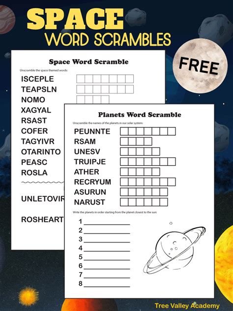 14 Printable Word Scrambles For Kids Tree Valley Academy