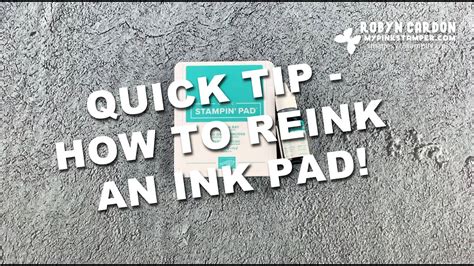 Quick Tip How To Reink Your Stampin Up Ink Pad Episode 773 Youtube