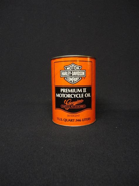 Vintage Harley Davidson Quart Oil Can Premium Ii Cardboard Unopened