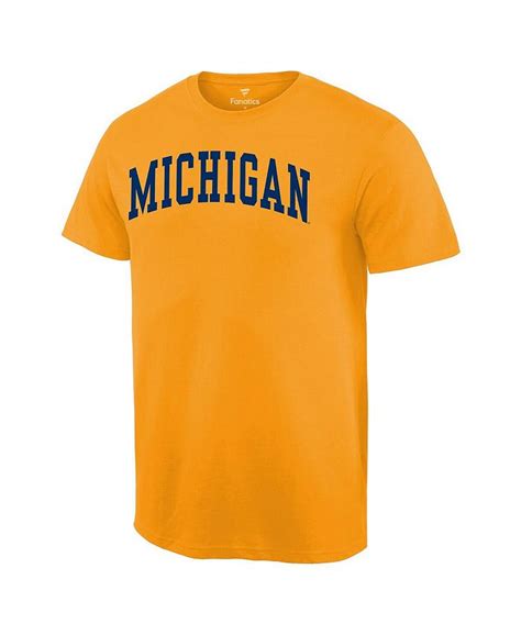 Fanatics Mens Maize Michigan Wolverines Basic Arch T Shirt Macys