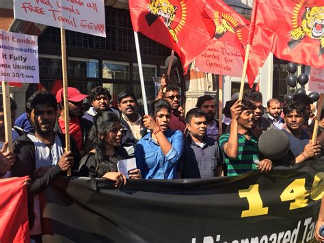 British Tamils Protest Against Sri Lanka President Visit To London