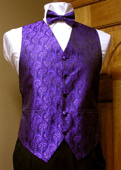 Purple Imperial Vest Mens Satin Vest With Adjustable Back Spencer Js