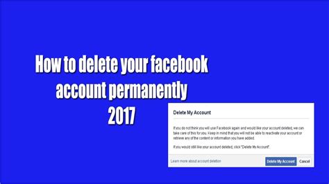 Account How Facebook To Delete