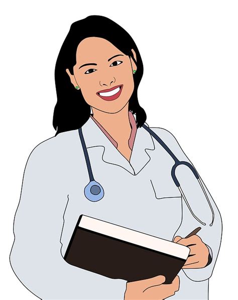 Download Doctor Female Doctor Secretary Royalty Free Stock