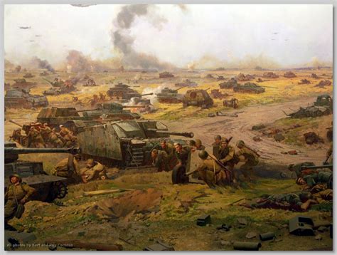 Battle Of Kursk Kursk World War Two Ww2 Patriotic Battle Painting