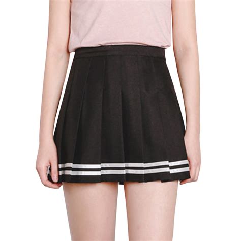 2018 High Waist Pleated Skirt Summer Anime Cosplay School Uniform