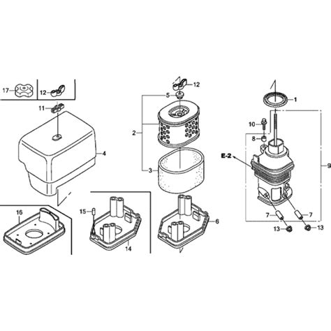 Air Filter Assembly For Honda Gx340u1 Gcamk Engines Lands Engineers