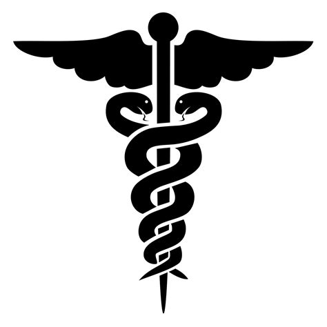 Symbole Medical Esculapius Ou Symbole Representant Un Serpent Autour D