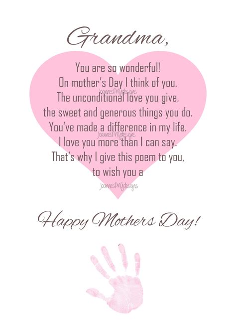 Grandma Mothers Day Poem Png Image Etsy