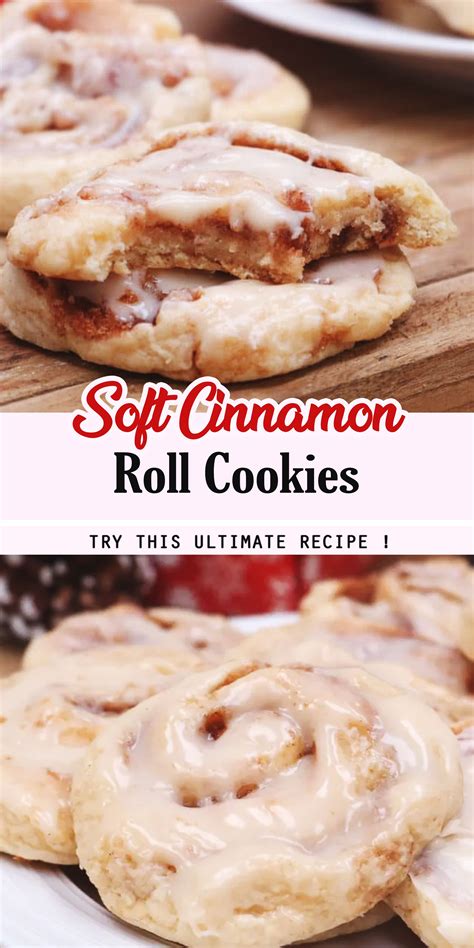 The best cinnamon roll recipe. SOFT CINNAMON ROLL COOKIES | Amazing cookie recipes, Yummy ...