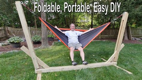 How To Make A Foldable Hammock Stand For Around 30 Tutorial Youtube