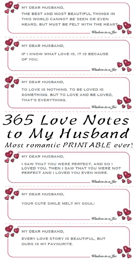 Most Romantic T Ever 365 Love Notes To Your Husband Husband