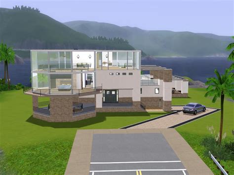 Mod The Sims Modern Villa With A Great View