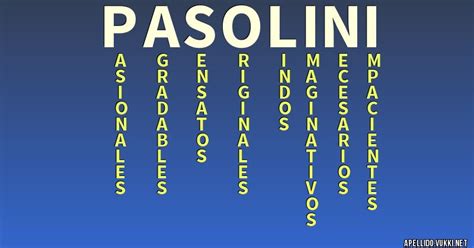 Significado Del Apellido Pasolini Significados De Los Apellidos Hot Sex