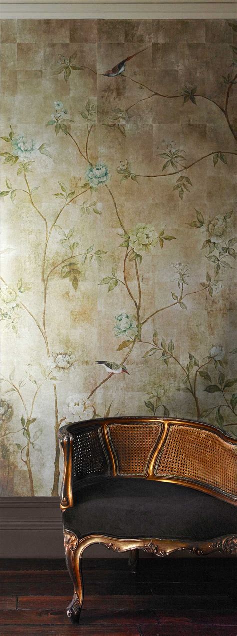 Learn the origins of chinoiserie and how you can authentically incorporate the style into your home for 2020. Chinoiserie by Sidney Paul & Co - Gold : Wallpaper Direct