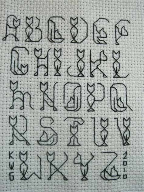 Cross stitch alphabet patterns are some of the most popular designs when it comes to cross stitch patterns. Cat Alphabet | Cross stitch letters, Cross stitch, Stitch ...