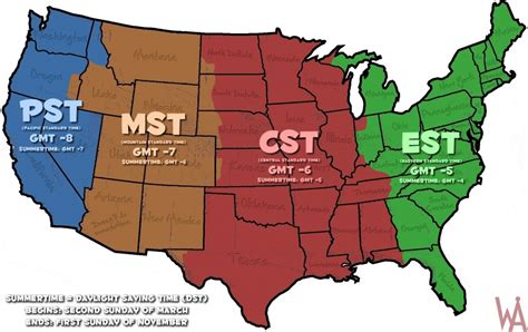 Printable Map Of Usa Time Zones - Printable US Maps