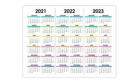 Printable Calendar 2021 2023 Month Calendar Printable