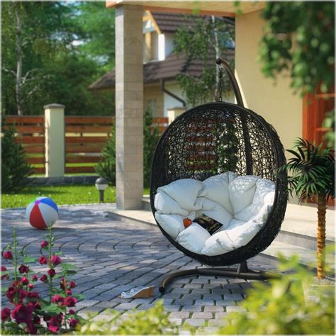 Iwicker outdoor rattan egg hanging swing chair with cushions and stand (blue) 4.6 out of 5 stars 27. Outdoor Swing Chair - How To Find The Perfect One