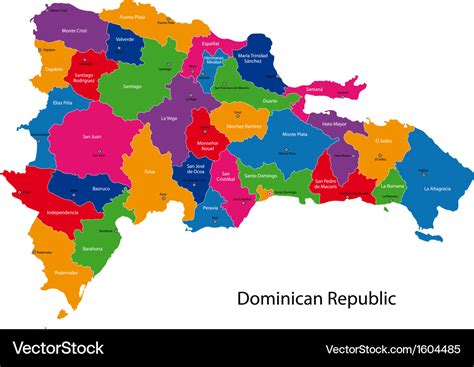 Vector Map Of Dominican Republic Political One Stop M
