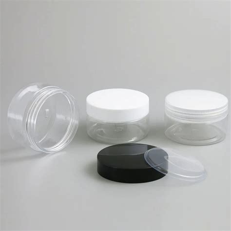 Wholesale Bulk 20 X 100g Clear Transparent Medium Plastic Cosmetic Jar