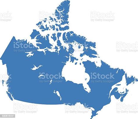Canada Map Stock Illustration Download Image Now Blue Canada