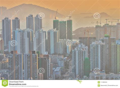 A Dense High Rise Apartments In Kowloon Hong Kong Stock Photo Image
