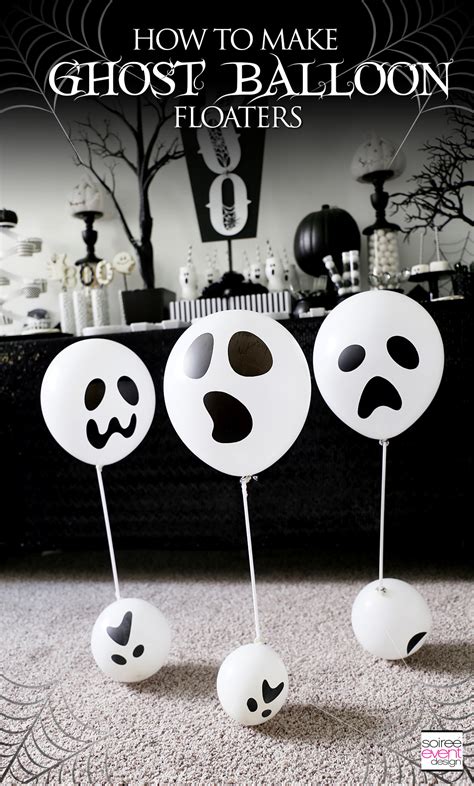 Diy Ghost Balloon Floaters Halloween Decorations Soiree Event Design