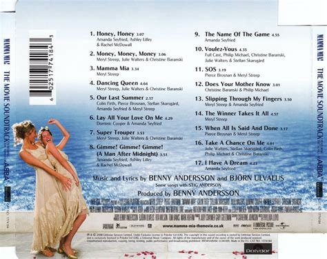 Release Mamma Mia The Movie Soundtrack Featuring The Songs Of Abba