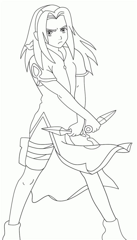 Sakura Haruno Coloring Page Coloring Home