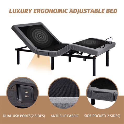 Alwyn Home Herrmann Split King Massaging Zero Gravity Adjustable Bed