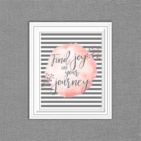 Find Joy In Your Journey 8x10 Grey Instant Download Etsy