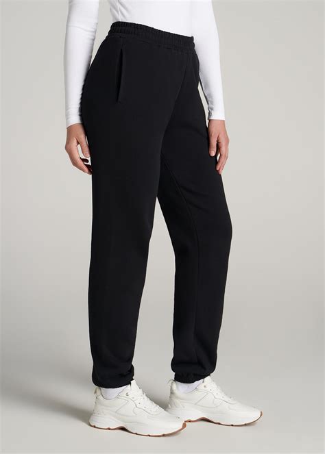 Wearever Fleece Relaxed Womens Tall Sweatpants Black American Tall