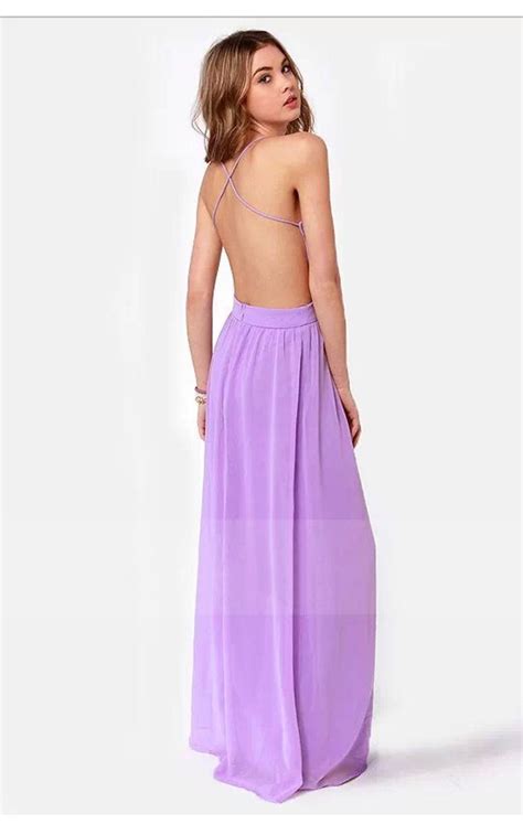 Fanshou Women Summer Dress Sexy Backless Spaghetti Strap Novelty Maxi Long Dress Ebay