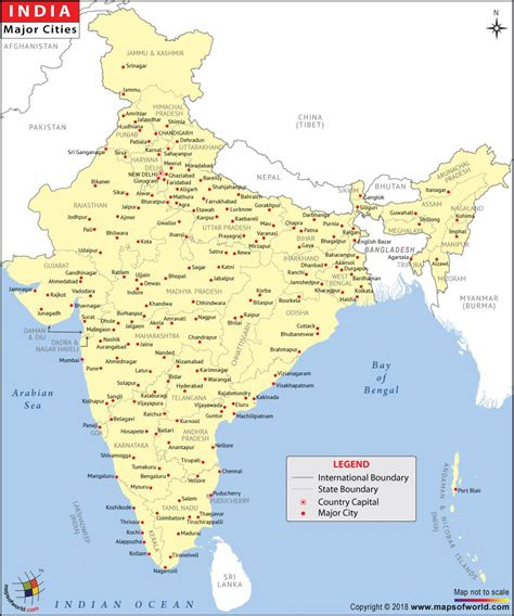 Major Cities In India India City Map India World Map India Map