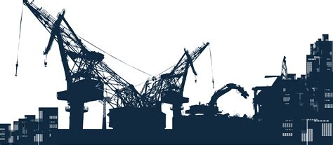 Download Heavy City Silhouette Construction Site Equipment Engineering