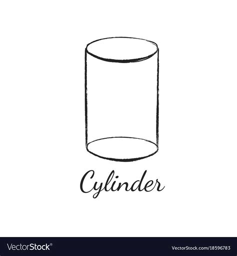 Cylinder Geometric Shape Royalty Free Vector Image