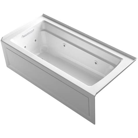 Whirlpool and air tubs are the ones that offer a warm sensation of pulsating water jets that are caressing and massaging every part of the body. Kohler Archer Integral Apron 66" x 32" Alcove Whirlpool ...