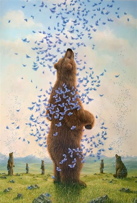 Bears Bunnies And Butterflies Imaginative Paintings By Robert Bissell