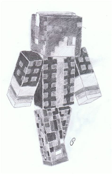 Minecraft Skin Drawing By Silbernacht99 On Deviantart